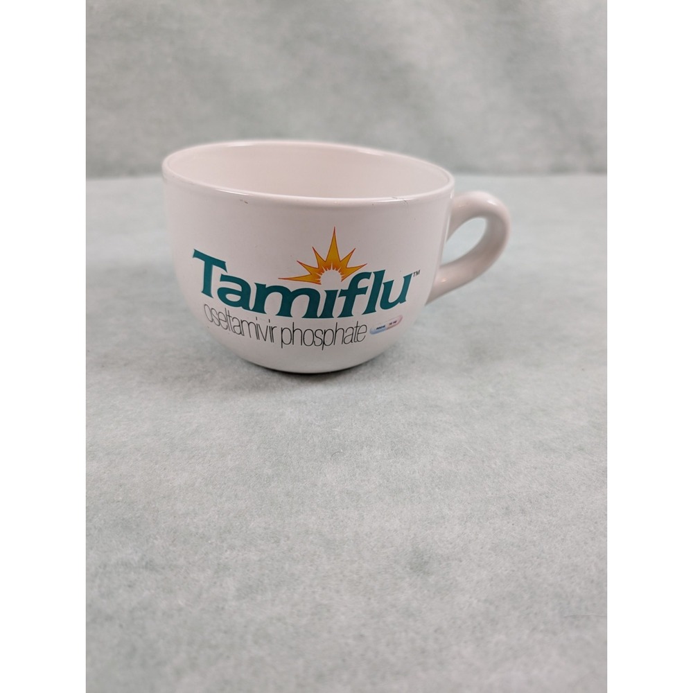 RARE Tamiflu Pharmaceutical Medical Advertising Jumbo Coffee Mug 24 oz